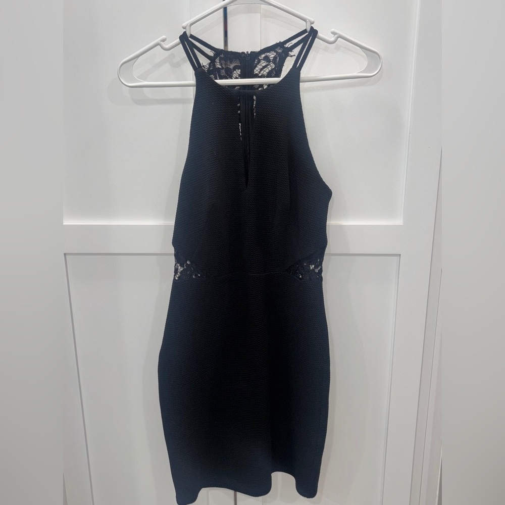 Soprano Black Lace Back Dress